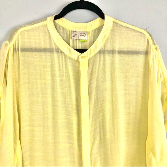 Anthropologie Saturday Sunday Chartreuse Tunic Top - Picture 11 of 13